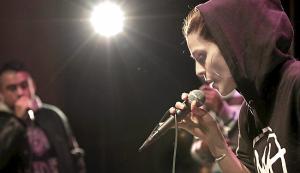 Dessa sings "Bangarang" with Doomtree in front of a live studio audience Thursday, December 1, 2011, at Minnesota Public Radio in St. Paul. Dessa sings "Bangarang" with Doomtree in front of a live studio audience Thursday, December 1, 2011, at Minnesota Public Radio in St. Paul.