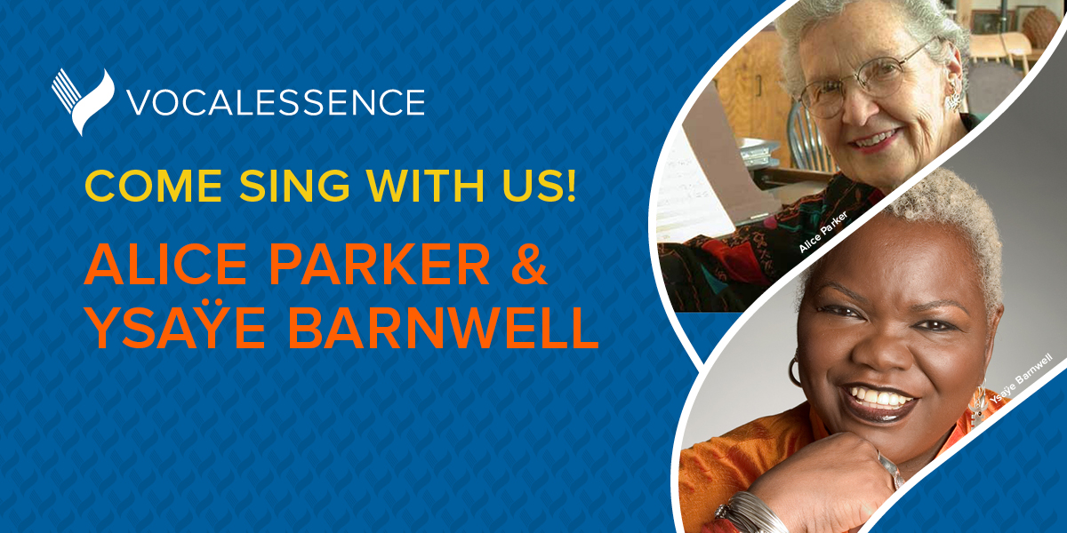Banner-Alice Parker and Ysaye Barnwell Community Sing