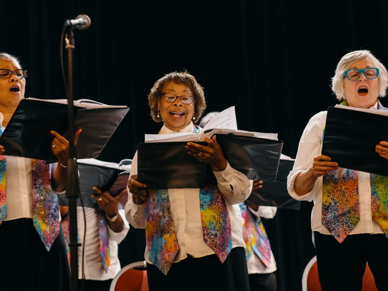 Members of VocalEssence Vintange Voices singing, Photo Credit: Adja Gildersleve